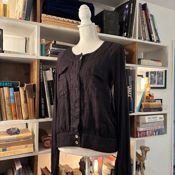 stewart + brown linen button up - Picture 2 of 5